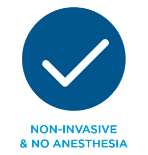 Non invasive and no anesthesia