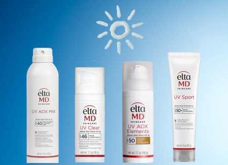 4 EltaMD sunscreen bottles
